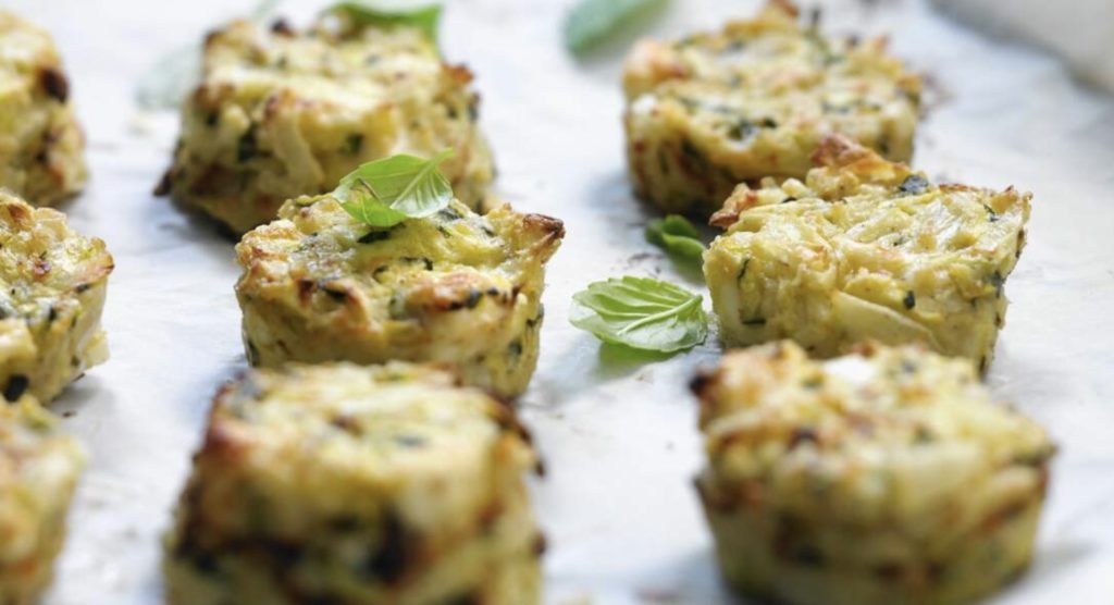 Bouchées de courgette à la fêta