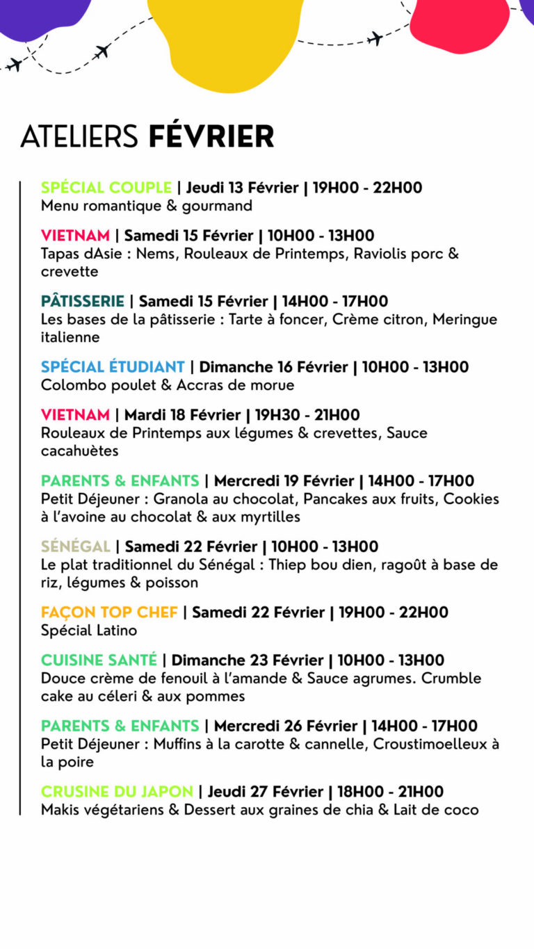 cours de cuisine montpellier fevrier 2025
