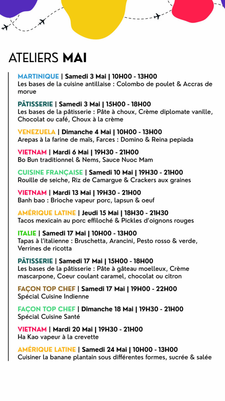 cours de cuisine montpellier mai 2025